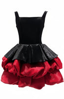 Ulyria Puff Corset Velvet Mini Dress