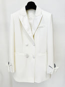 Finnr Bow Detail Blazer Dress In White