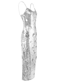 Jaelara Floral Sequined Strap Maxi Dress In Sequin