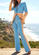 Innerva Colorblock Suit In Blue