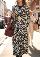 Romney Animal Print Trench Coat
