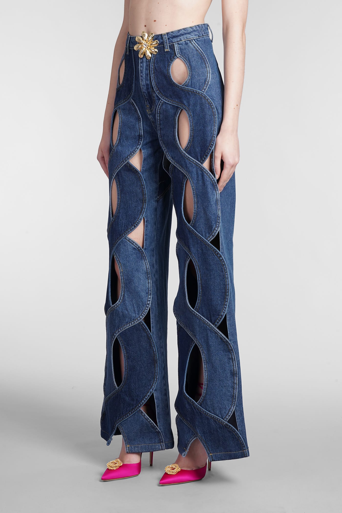 Meryl Cutout Denim Pants