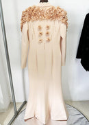 Jelia Long Sleeve Flower Maxi Dress