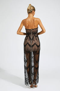 Nowak Sequins Off Shoulder Dress In Black