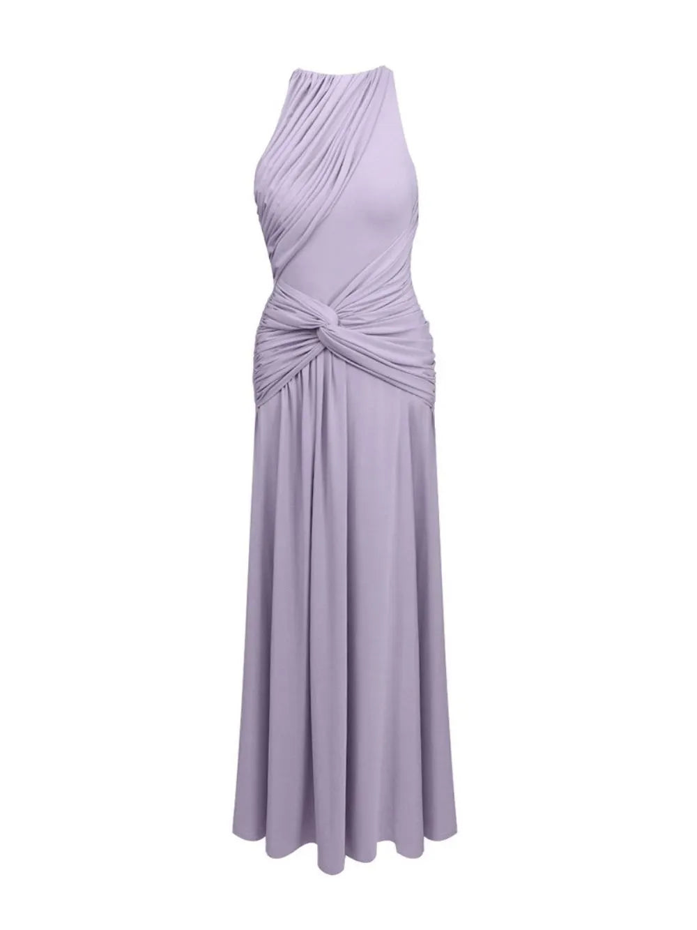 Genevra Purple Ruched Maxi Dress
