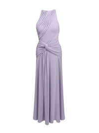 Genevra Purple Ruched Maxi Dress