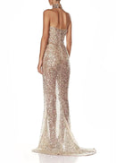 Cchiquita Strapless Sequin Maxi Dress