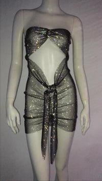 Serena Cutout Chainmail  Mini Dress