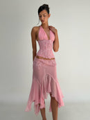 Vaylen Lace Ruffled Skirt Set