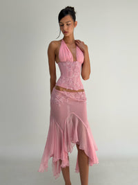 Vaylen Lace Ruffled Skirt Set