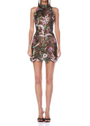 Miguel Embroidered Mini Dress