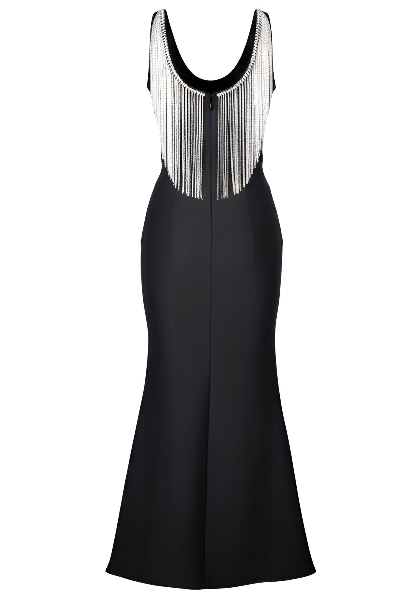 Helionar Tassel Back Detail Maxi Dress In Black