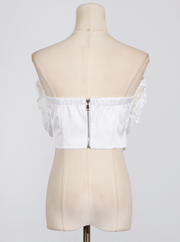 Caitlin 3D Flower Top In Red