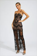 Nowak Sequins Off Shoulder Dress In Black