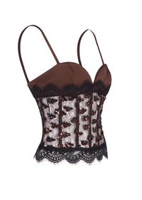 Raevyra Sequin Lace Corset Top