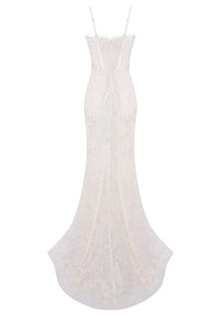 Daelorin Lace Corset Maxi Dress In White