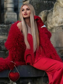 Styx Mesh Insert Tassel Maxi Dress In Red