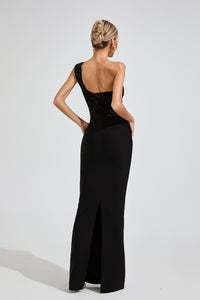 Makula Shoulder Bandage Maxi Dress In Black