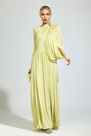 Nervion Green Pleated Sweater Dress