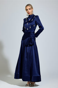 Lennardix Blue Diamond Long Sleeve Dress