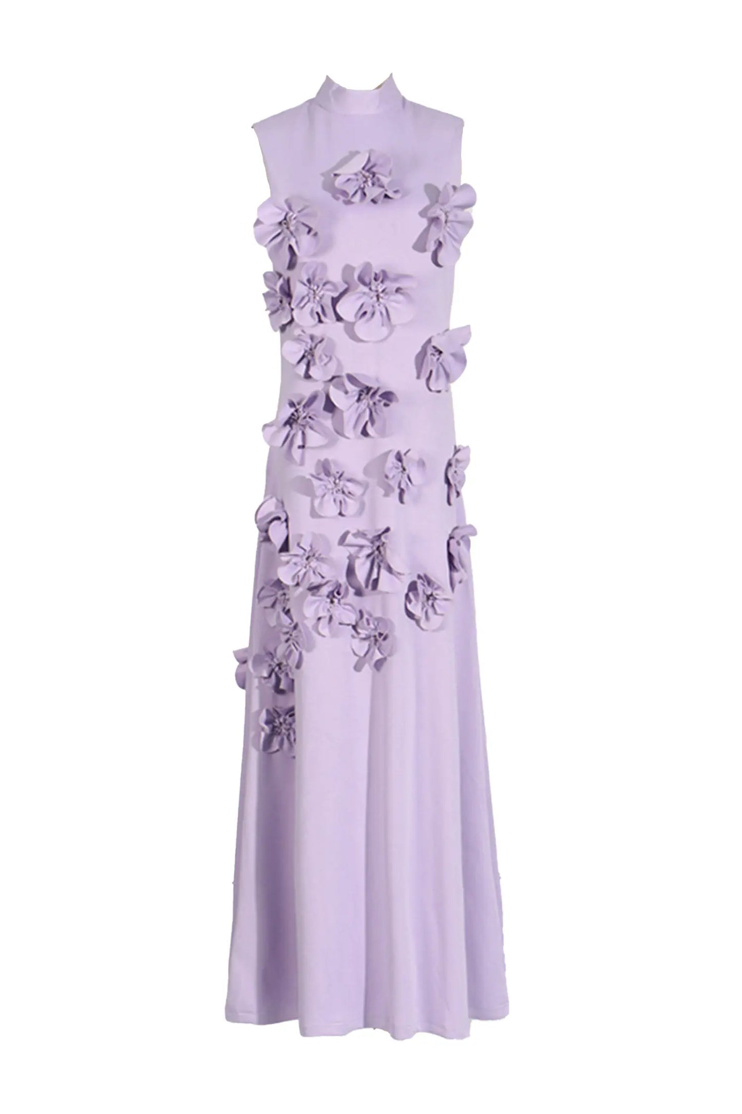 Hank Rose Flower Maxi Dress In Purple