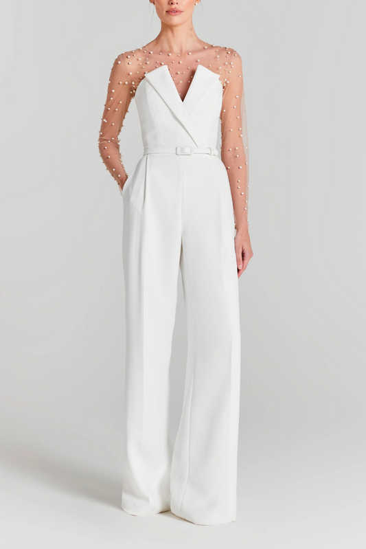 Paza Beaded Jumpsuit Two-Piece Set