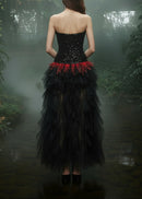 Alfhild Strapless Sequin Ruffle Maxi Dress