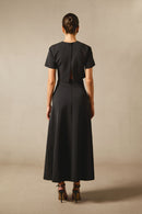 Elizaveta Floral Applique Short Sleeve Top & Skirt Set