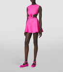 Nlia Sleeveless Cutout Flower Mini Dress