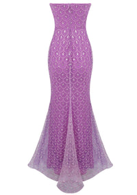 Alphine Embellished Maxi Dress In Magenta