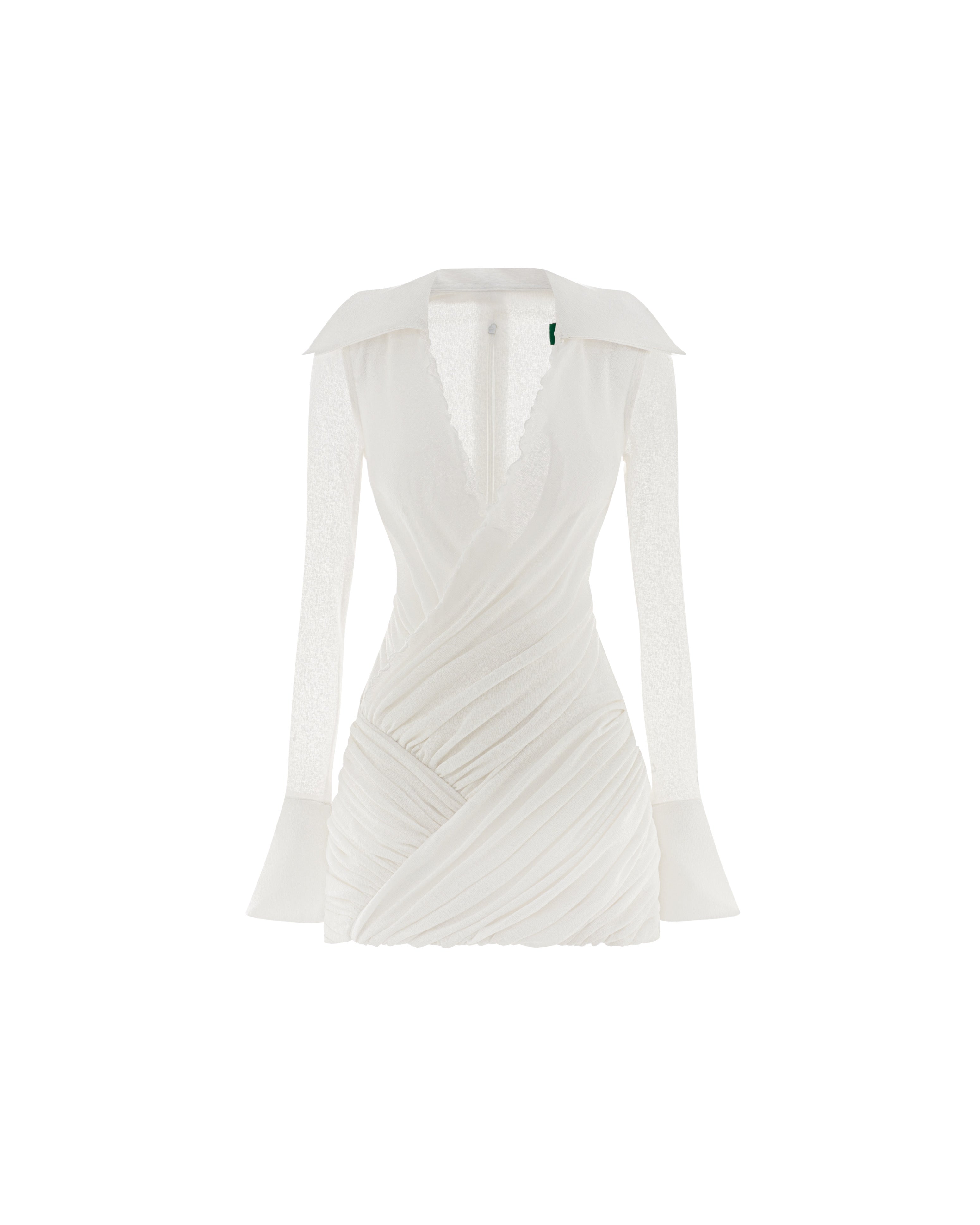Ultharic Wrap-Style Knit Shirt Mini Dress