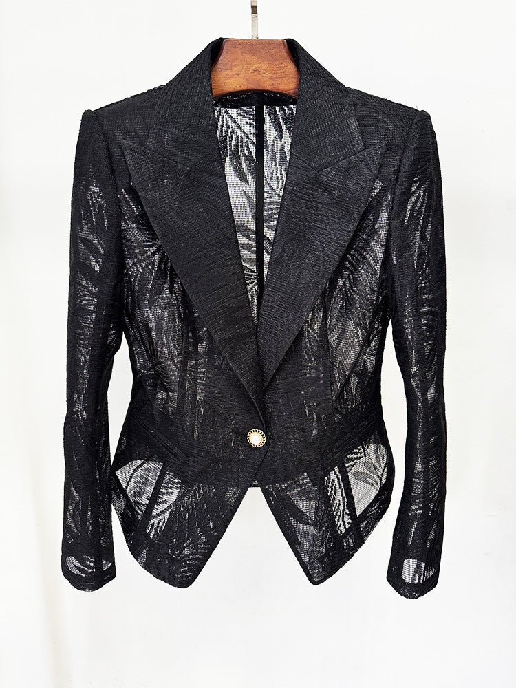 Leldrin Long Sleeve Lace Blazer