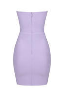 Hera Cutout Ring Bandage Mini Dress In Light purple