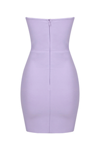 Hera Cutout Ring Bandage Mini Dress In Light purple