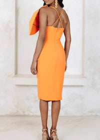 Asthenor Bow Detail Midi Dress