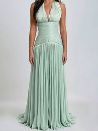 Jade Mint Green Gathered Maxi Dress
