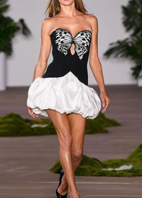 Cruze Black Bow Bandage Mini Dress