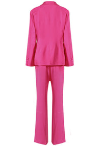 Naiara Long Sleeve Blazer Jumpsuit Suit Hot In Pink