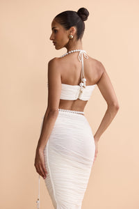 Jehiel Pearl Bodycon Maxi Skirt Set
