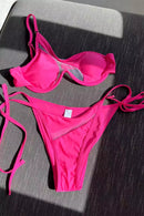 Dina Cutout Straps Bikini In Pink