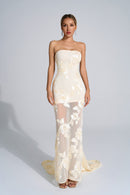 Havelock Floral Maxi Dress In Apricot