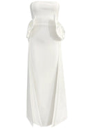 Abbott Strapless Bow Detail Maxi Dress In White