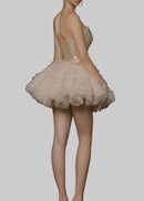 Maevorik Sequin Corset Puffy Mini Dress