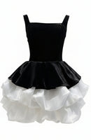 Ulyria Puff Corset Velvet Mini Dress