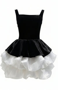 Ulyria Puff Corset Velvet Mini Dress