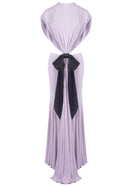 Dabney Bow Backless Maxi Dress In Lavender