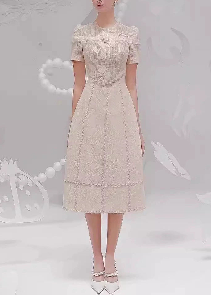 Ulysse Floral Embroidered Openwork Midi Dress