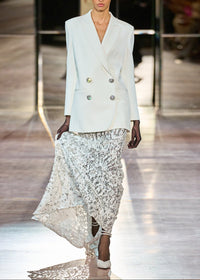 Nedelya Crystal-Embellished Backless Suit Blazer And Maxi Skirt Set