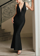 Helionar Tassel Back Detail Maxi Dress In Black