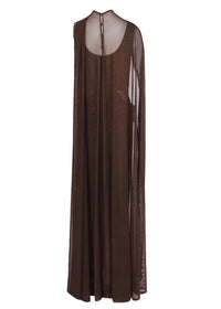 Ezyne Mesh Insert Sparkly Maxi Dress